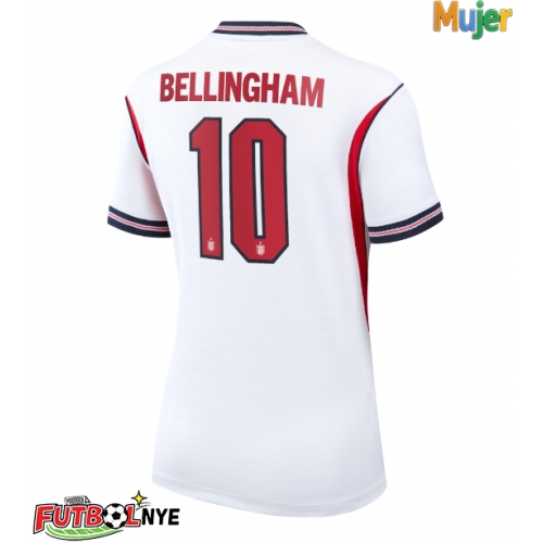 Camiseta Inglaterra Jude Bellingham #10 Primera Equipación para mujer Mundial 2026 manga corta